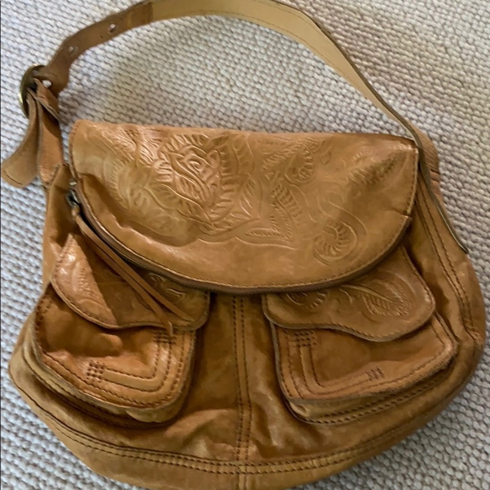 Lucky Brand Leather Embossed Handbag